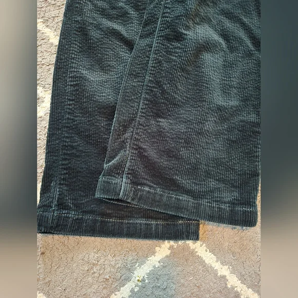 Judy Blue Corduroy Pants Women Sz 5/27 Wide Leg High Rise Emerald Green Stretch - Picture 7 of 12